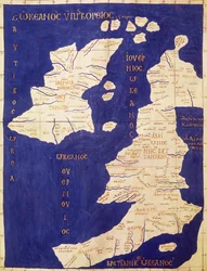 Kort over De Britiske Øer, fra «Geographia»